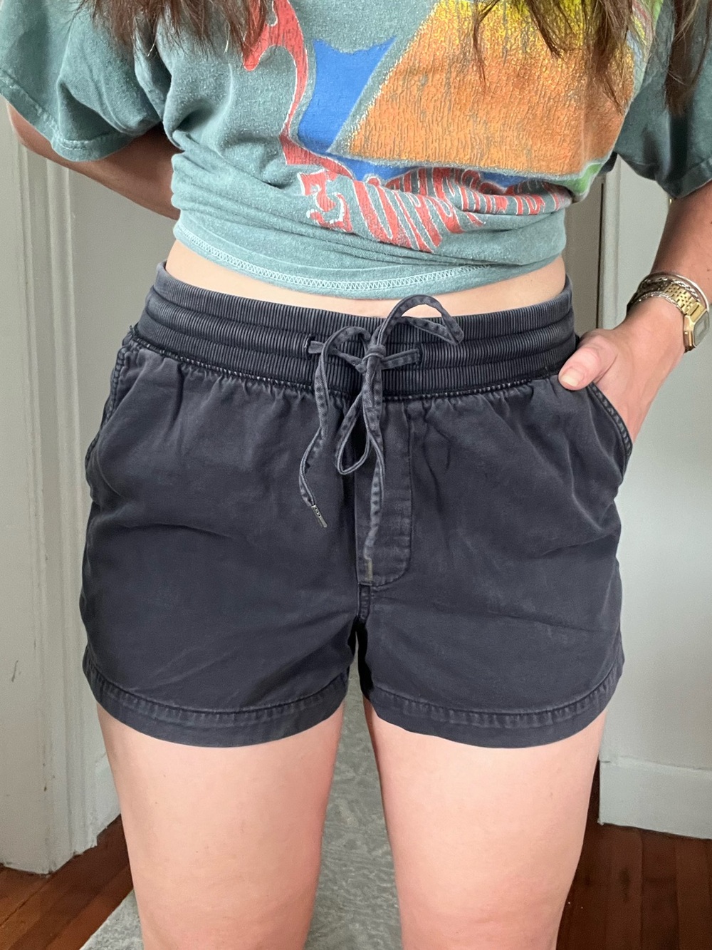 Gap Shorts in Washed Black